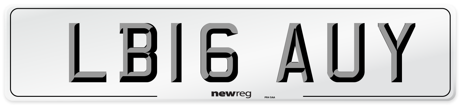 LB16 AUY Number Plate from New Reg